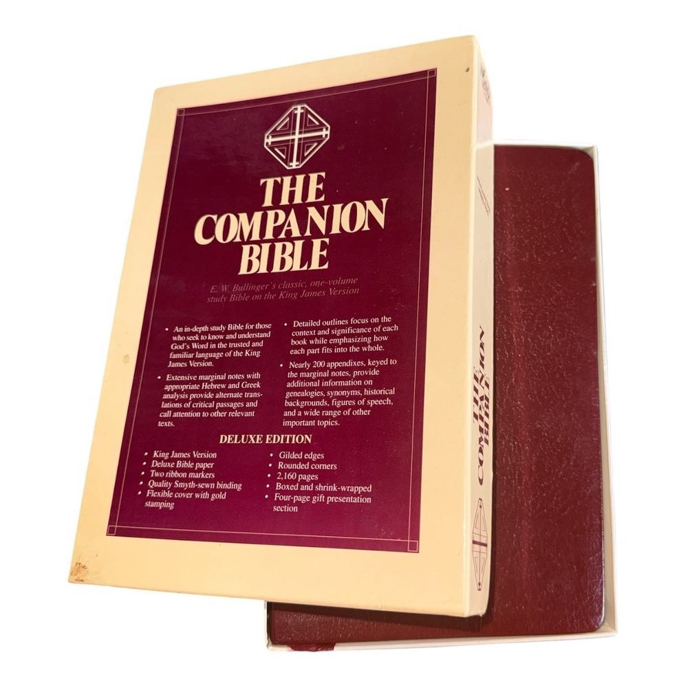 The Companion Bible KJV King James Burgundy Bonded Leather Kregel 1999 WITH BOX